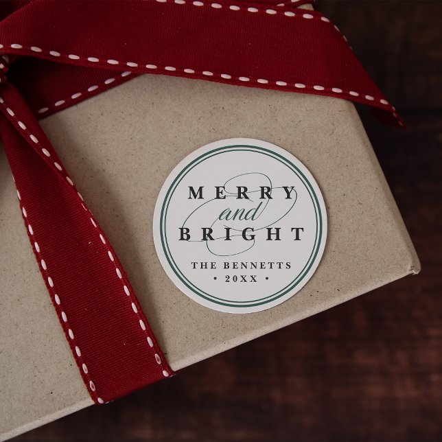 Sticker Rond Simplement Joyeux | Vacances personnalisées (Créateur téléchargé)