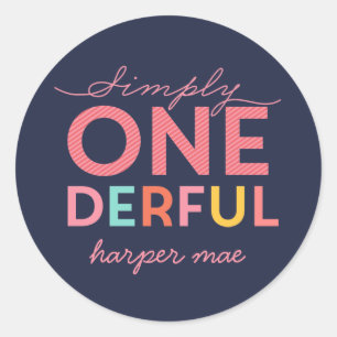 Sticker Rond SIMPLEMENT ONEDERFUL MERVEILLEUX (plus lumineux)