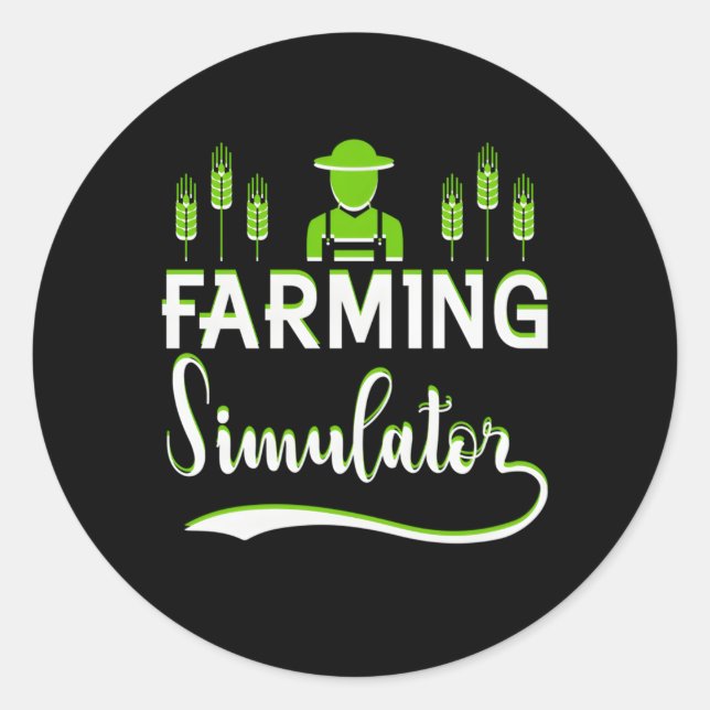 Sticker Rond Simulateur agricole (Devant)