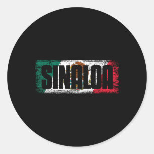 Sticker Rond Sinaloa Con La Bandera De Mã©Xico