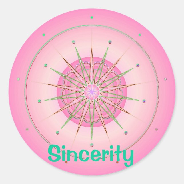 Sticker Rond Sincerity (Autocollant de vertu) (Devant)