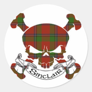 Sticker Rond Sinclair Tartan