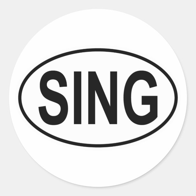 Sticker Rond Sing Oval (Devant)