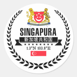 Sticker Rond Singapour