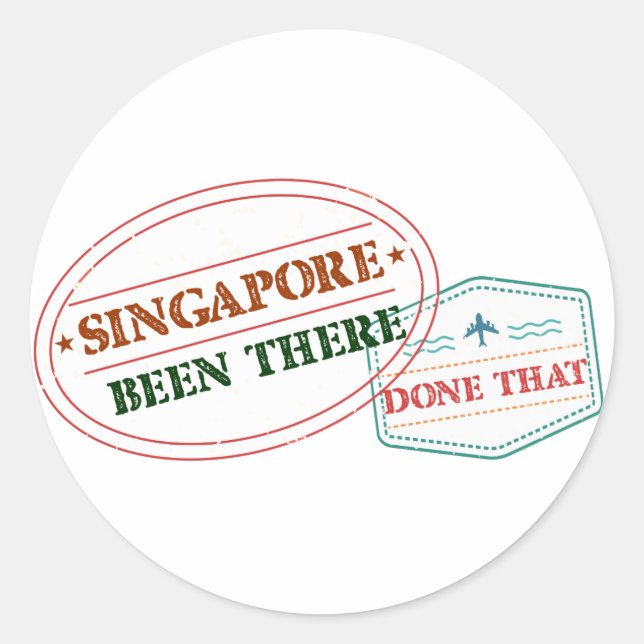Sticker Rond Singapour A Fait Cela (Devant)