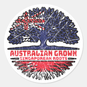 Sticker Rond Singapour Singapour Singapour Singapour Australie