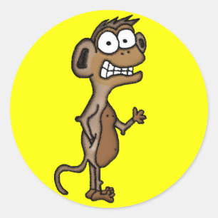 Sticker Rond Singe de ondulation