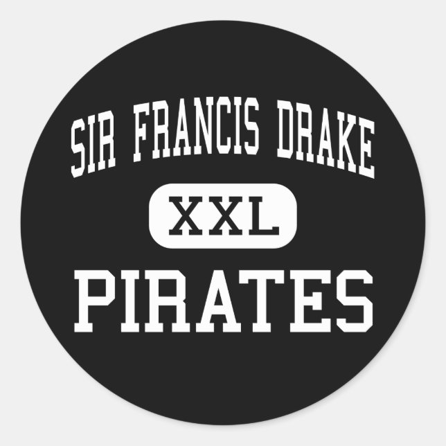 Sticker Rond Sir Francis Drake - Pirates - Haut - San Anselmo (Devant)