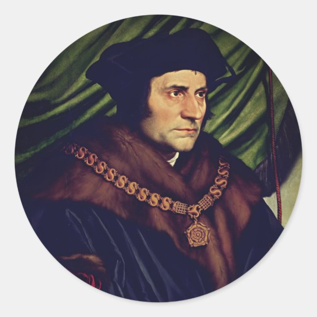 Sticker Rond Sir Thomas More - par Hans Holbein, le Jeune (Devant)