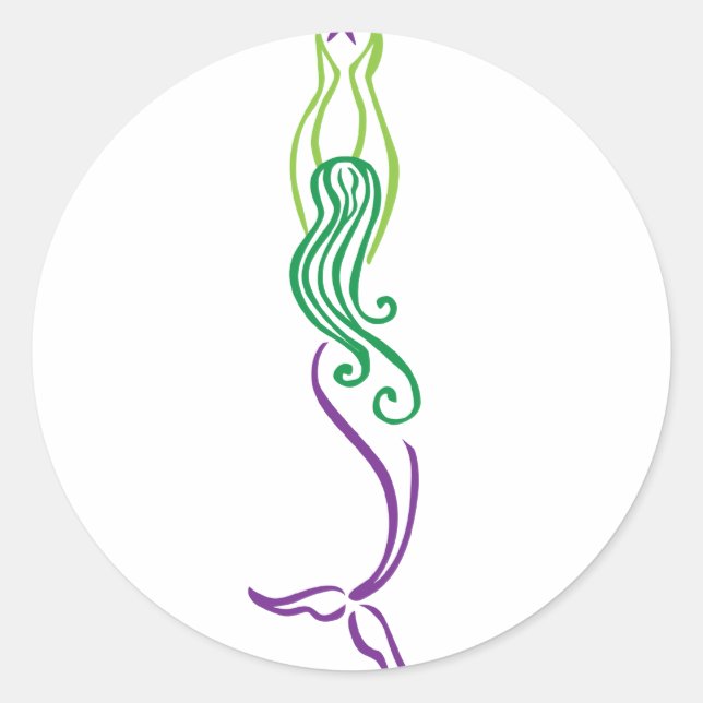 Sticker Rond Sirène de poisson Starfish (Devant)