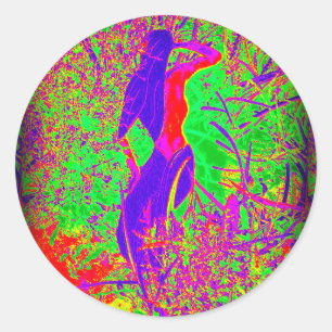 Sticker Rond sirène d'hippie super