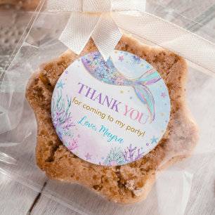 Sticker Rond Sirène sous la mer Anniversaire