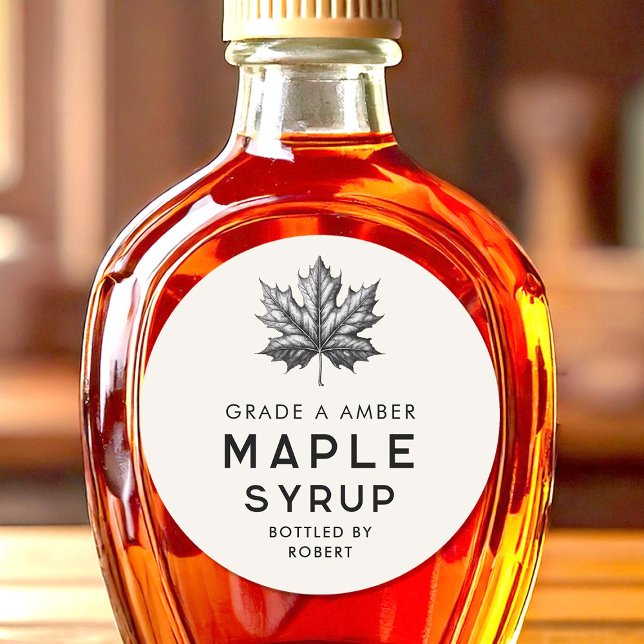 Sticker Rond Sirop d'érable  (Créateur téléchargé)