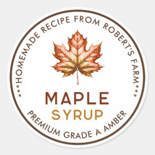 Sticker Rond Sirop d'érable recette maison