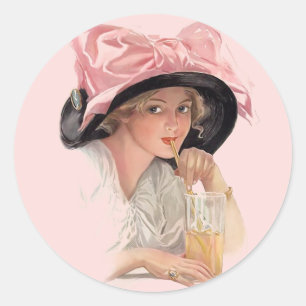 Sticker Rond Siroter du soda