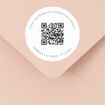 Sticker Rond Site web mariage QR code informations rsvp<br><div class="desc">Ajoutez votre URL pour votre site mariage. Pour plus d'informations,  détails,  rsvp en ligne.</div>