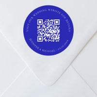 Site web mariage QR détails informations rsvp bleu