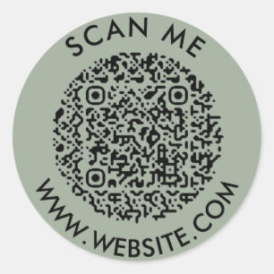 Sticker Rond Site Web minimaliste moderne Mariage me scanner co