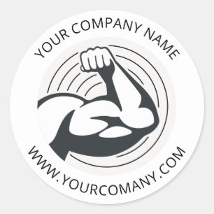Sticker Rond Site Web Simple de Société de Logo d'Entreprise Pe