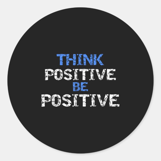 Sticker Rond Sitive For Motivational Kindness - Sitive Message  (Devant)