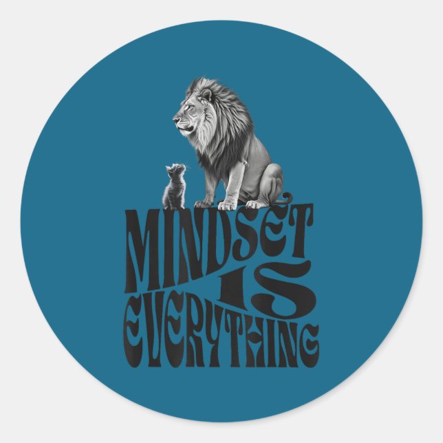 Sticker Rond Sitive Mindset Everything Insrational Motivational (Devant)