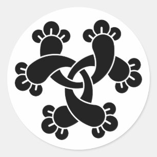 Sticker Rond Six clous d'entrelacement