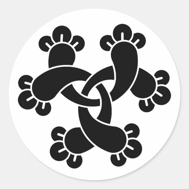 Sticker Rond Six clous d'entrelacement (Devant)