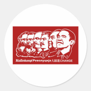 Sticker Rond Six communistes