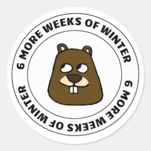 Sticker Rond Six semaines supplémentaires d'hiver