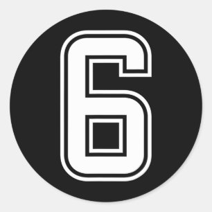 Sticker Rond Six Seven 67 Numéro Correspondant 7 Halloween Anni
