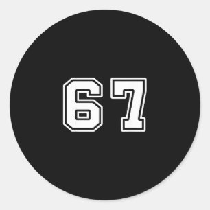 Sticker Rond Six Seven 6 7 Mème 67