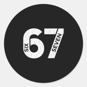 Sticker Rond Six Seven Cool Numéro Génération Alpha Argot 6 7 T