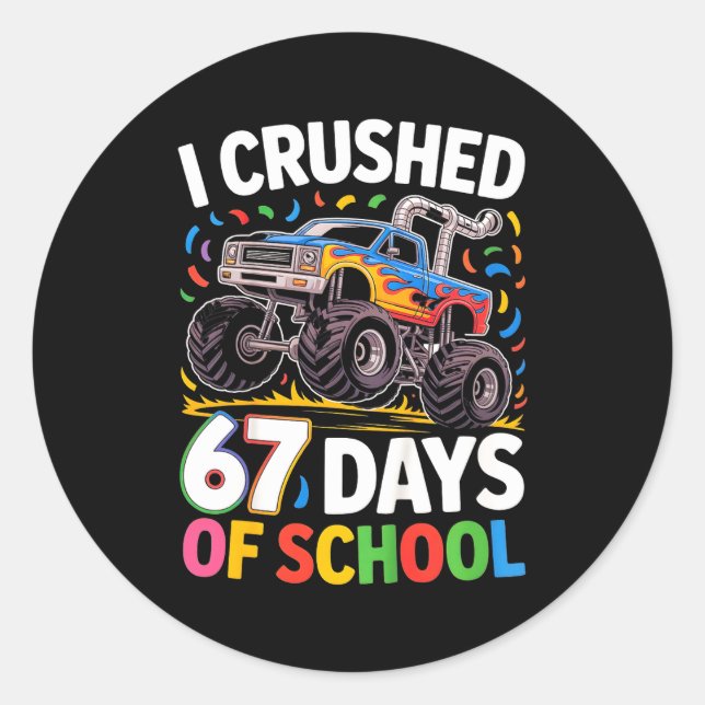 Sticker Rond Six Seven Meme Boys Girls Kids  (Devant)