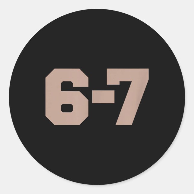 Sticker Rond Six Seven Trending 67 Logo _1  (Devant)
