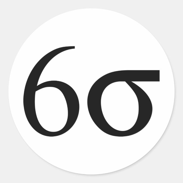 Sticker Rond Six Sigma (Lean Six Sigma) (Devant)