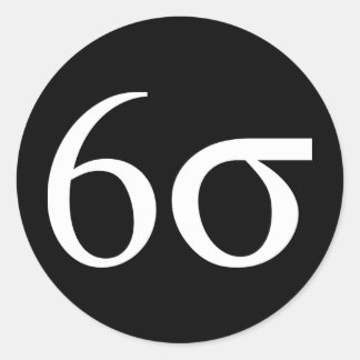 Sticker Rond Six Sigma (Lean Six Sigma)