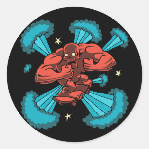Sticker Rond Sk8er Demon
