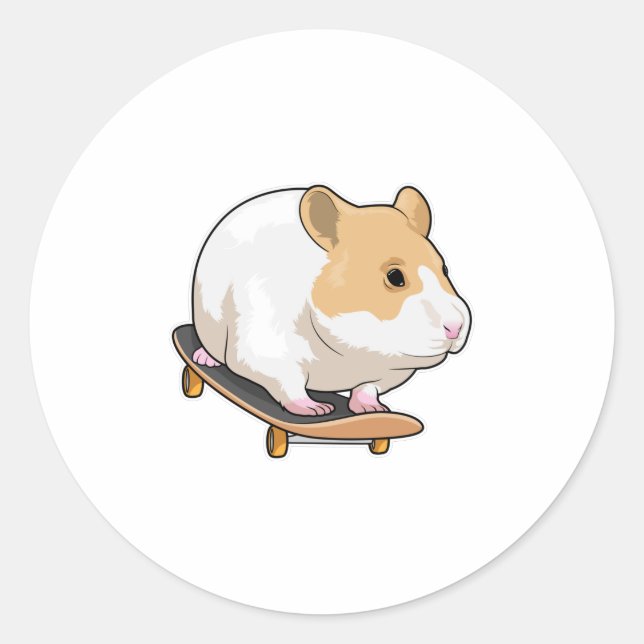 Sticker Rond Skate de Hamster (Devant)