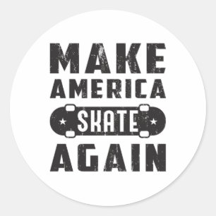 Sticker Rond Skateboard Skateboard Skateboarder Idée cadeau dem