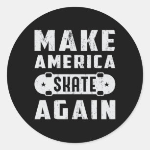 Sticker Rond Skateboard Skateboarder Skateboard Cadeau