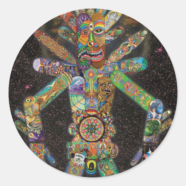 Sticker Rond Skatebotron le robot géant (Devant)