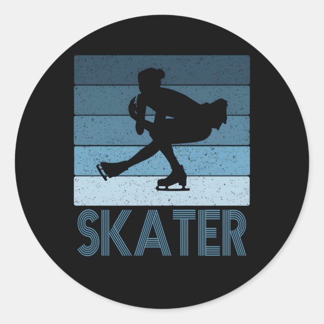 Sticker Rond Skater Figure Patinage Ice Dancing N Maman (Devant)
