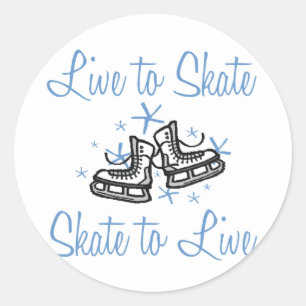Sticker Rond SkaterChick Live to Patiner