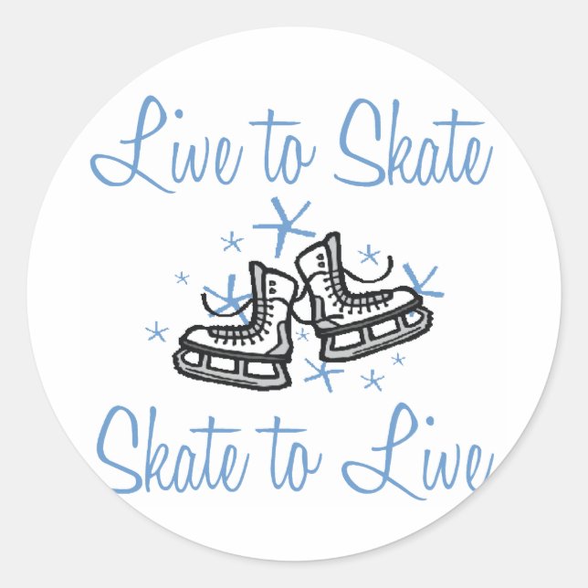 Sticker Rond SkaterChick Live to Patiner (Devant)