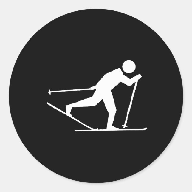Sticker Rond Skating international de ski, Ski de fond S (Devant)
