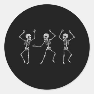 Sticker Rond Skeleton Dance