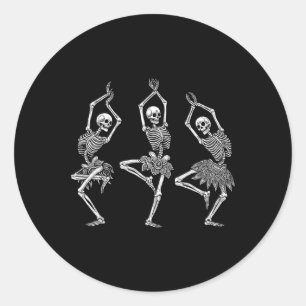 Sticker Rond Skeleton Dance Ballet Flats Ballet Halloween Costu