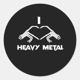 Sticker Rond Skeleton Hands Heart - Drôle Halloween