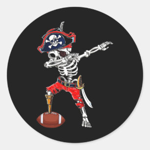 Sticker Rond Skeleton Pirate & ; coût d'Halloween du ballon