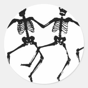 Sticker Rond Skeletons dansants